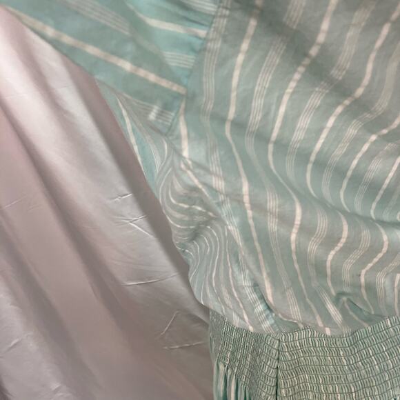 Vintage 80's Jessica Howard Striped Pastel Short sleeve Dress Womens 6 Smocked - Picture 9 of 16